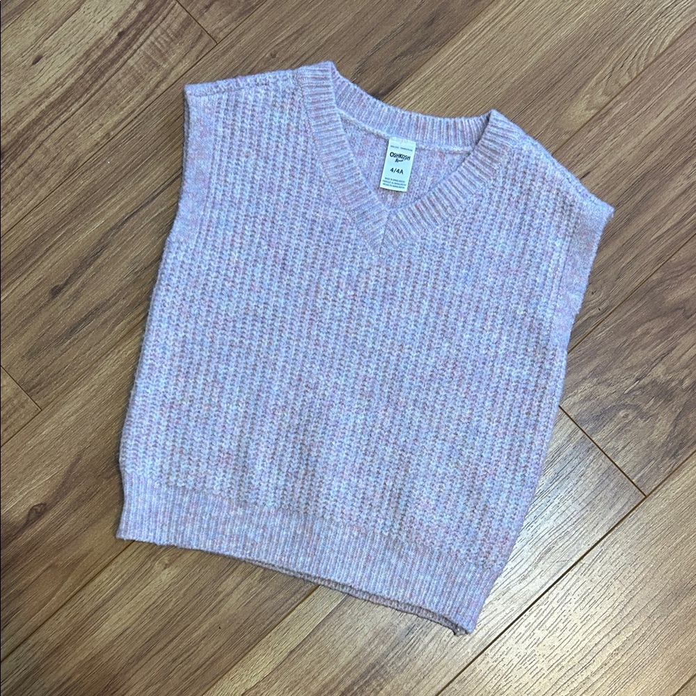 OshKosh B'gosh Pink V-Neck Sweater Vest